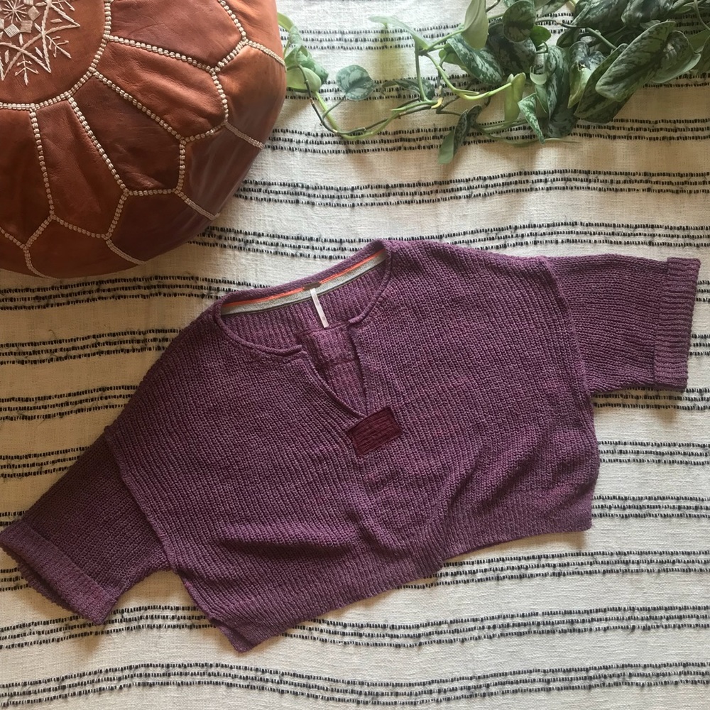 Free People slouchy cropped sweater